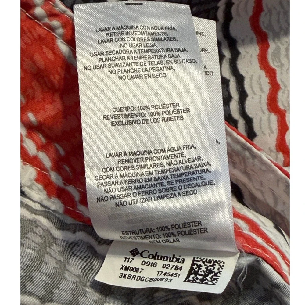 Columbia Omni Shield Swim Trunks Board Shorts Red Black White Stripe 38 48 99-19